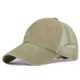 New Summer Fashion Sports Baseball Cap Women Messy Bun Baseball Hat