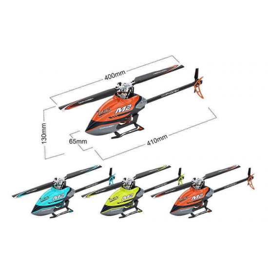 OMPHOBBY M2 6CH 3D Flybarless Dual Brushless Motor Direct-Drive RC Helicopter BNF With 4 IN 1 Flight Controller