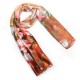 Oil Painting Style Lotus Pattern Scarf Shawl