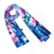 Oil Painting Style Lotus Pattern Scarf Shawl