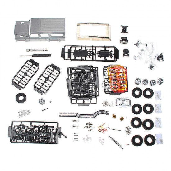 Orlandoo-Hunter OH32A03 1/32 DIY Kit Unpainted RC Car Rock Crawler w/ Electronic Parts