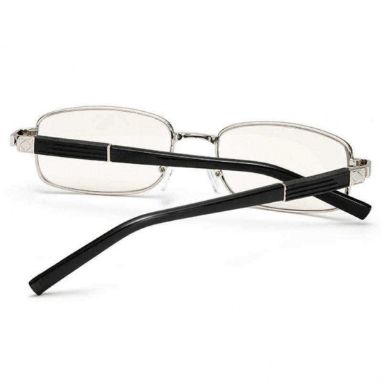 Outdoor Discolored Metal Frame Reading Glasses with Case Casual Presbyopic Glasses