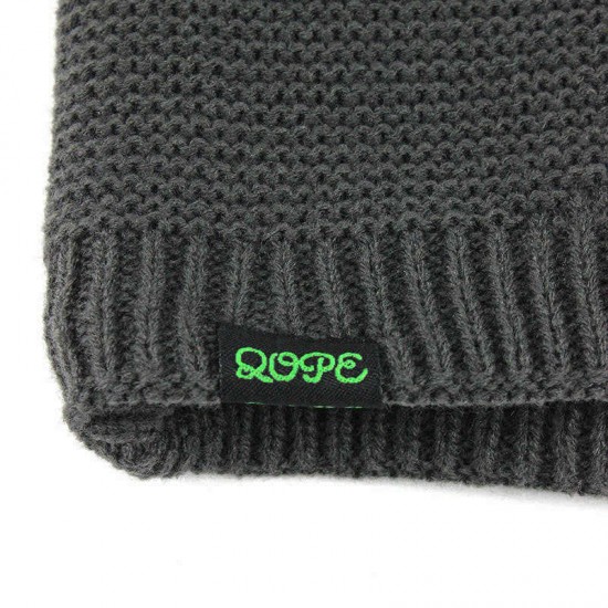 Outdoor Men Women Winter Letter Earmuffs Knit Plush Beanie Hat Ski Skull Cap