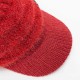 Outdoor Women Knitted Plush Knit Beret Hat with Wool Ball Earmuffs Ski Skull Caps