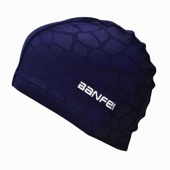 Oversized Nylon Spandex Waterproof Swimming Cap Men Women Letter Print Earmuffs Beanie Hat