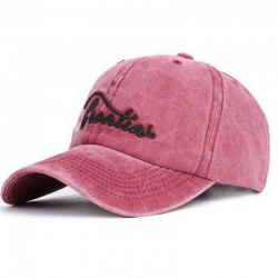 Plus Size Adjustable Letter Embroidered Baseball Cap Outdoor Washed Cotton Sunbonnet