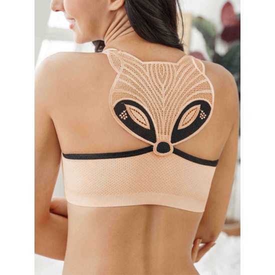 Plus Size Front Closure Strappy Gather Breathable Bra Plus Size Front Closure Strappy Gather Breathable Bra