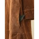 Plus Size Solid Color Corduroy Crew Neck Vintage Dress