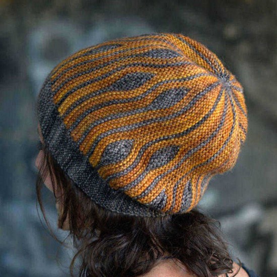 Print Casual Knitted Hats Slouchy Beanie Hat knitting