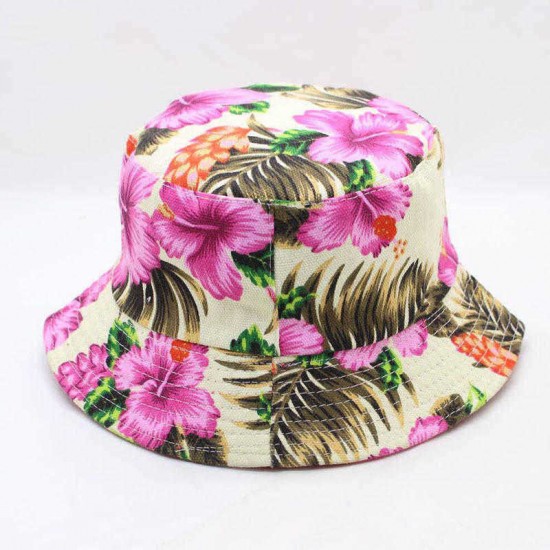 Printed Double-sided Visor With Foldable Cap Sunscreen Visor Fisherman Bucket Hat