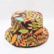 Printed Double-sided Visor With Foldable Cap Sunscreen Visor Fisherman Bucket Hat