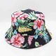 Printed Double-sided Visor With Foldable Cap Sunscreen Visor Fisherman Bucket Hat