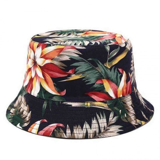 Printed Double-sided Wearable Sun Hat Summer Outdoor Collapsible Bucket Hat