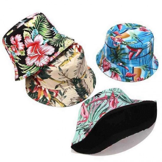 Printed Double-sided Wearable Sun Hat Summer Outdoor Collapsible Bucket Hat