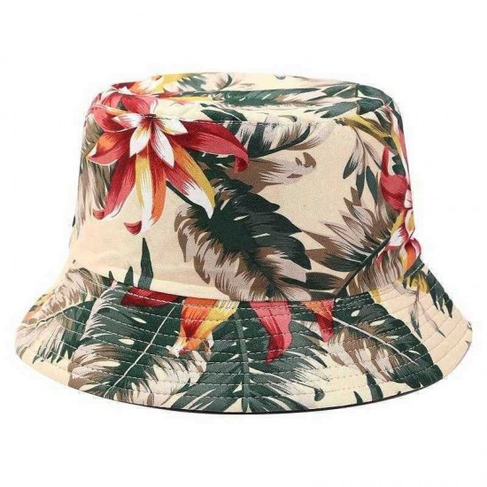 Printed Double-sided Wearable Sun Hat Summer Outdoor Collapsible Bucket Hat