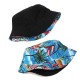 Printed Double-sided Wearable Sun Hat Summer Outdoor Collapsible Bucket Hat