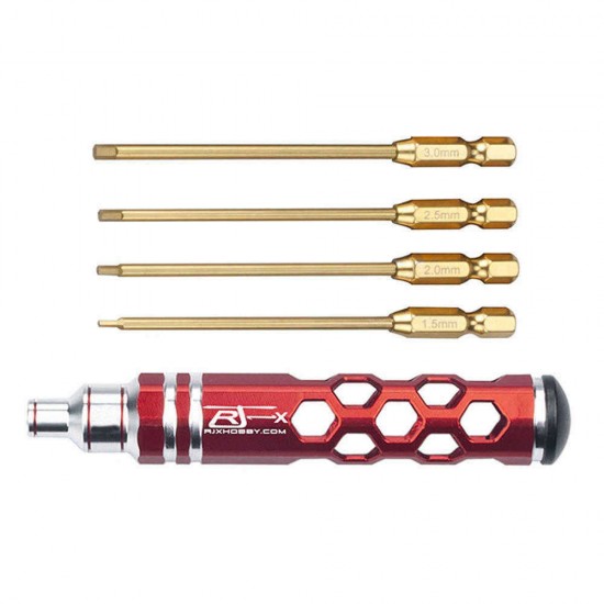 RJX 4 In 1 1.5/ 2.0/ 2.5/ 3.0mm Hex Screwdriver Repairing Tool For RC Models