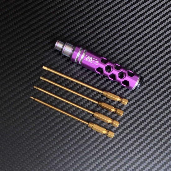 RJX 4 In 1 1.5/ 2.0/ 2.5/ 3.0mm Hex Screwdriver Repairing Tool For RC Models