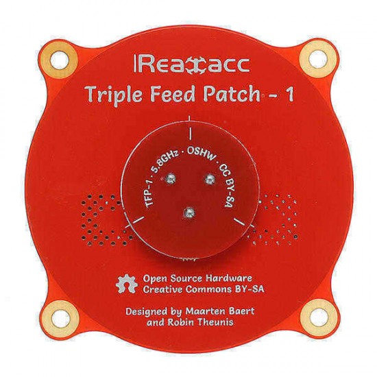 Realacc Triple Feed Patch-1 5.8GHz 9.4dBi Directional Circular Polarized FPV Pagoda Antenna