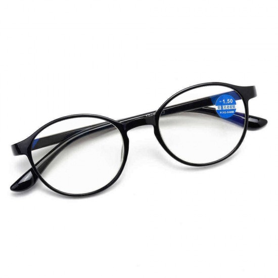 Retro Anti Blue Ray Reading Glasses Round Frame Computer Presbyopic Eyeglasses