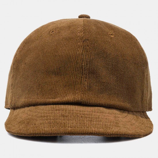 Retro Corduroy Short Brim Cap Cowboy Wild Street Small Baseball Cap