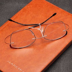 Retro Elastic Folding Metal Reading Glasses with Case Anti-Blue Light HD Resin Presbyopic Glasses