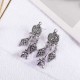 Retro Gold Tower Ear Drop Earrings Alloy Geometric Earring Jewelry For Women