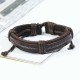 Retro Woven Leather Bracelet Multi Layer Bracelet Brown Bracelet For Men