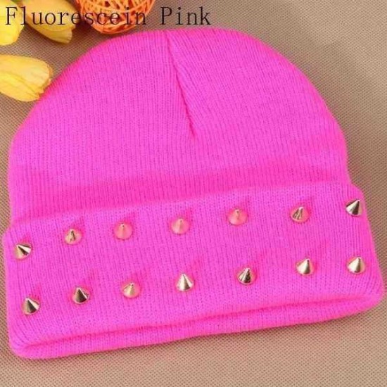 Rivet Fluorescent Candy Color Knit Hats