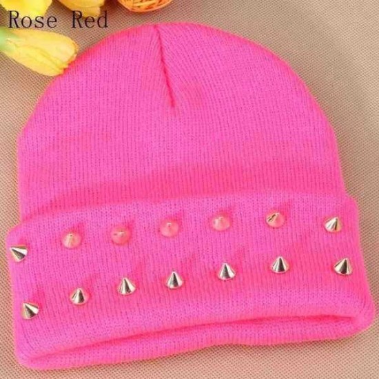 Rivet Fluorescent Candy Color Knit Hats