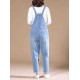 S-6XL Casual Women Denim Pockets Jumpsuit Playsuit