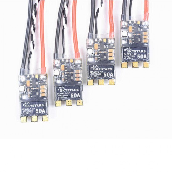 SKYSTARS 50A Blheli_32 bit 3-6S Dshot1200 built-in RGB LED Brushless ESC for RC Drone FPV Racing