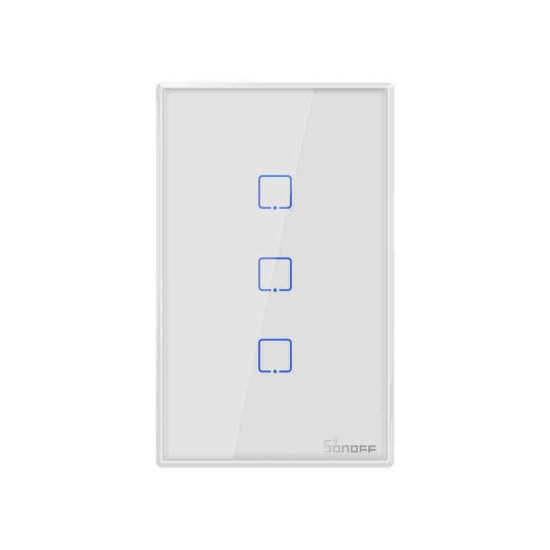 SONOFF® T0 EU/US/UK AC 100-240V 1/2/3 Gang TX Series WIFI Wall Switch Smart Wall Touch Light Switch For Smart Home Work With Alexa Google Home