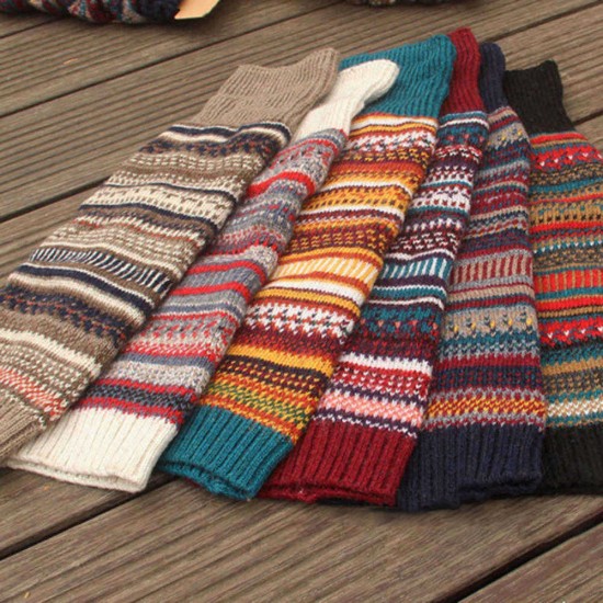 Senshoes Vintage Color Striped Fashion Piles Socks Boots Leggings Korean Legs Tube Socks Senshoes Vintage Color Striped Fashion Piles Socks Boots Leggings Korean Legs Tube Socks