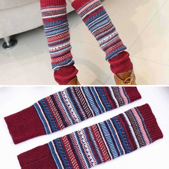 Senshoes Vintage Color Striped Fashion Piles Socks Boots Leggings Korean Legs Tube Socks Senshoes Vintage Color Striped Fashion Piles Socks Boots Leggings Korean Legs Tube Socks