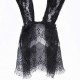 Sexy Hot Black Flowers Lace Rabbit Bunny Ears Headbrand Club Wear