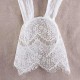 Sexy Hot Black Flowers Lace Rabbit Bunny Ears Headbrand Club Wear