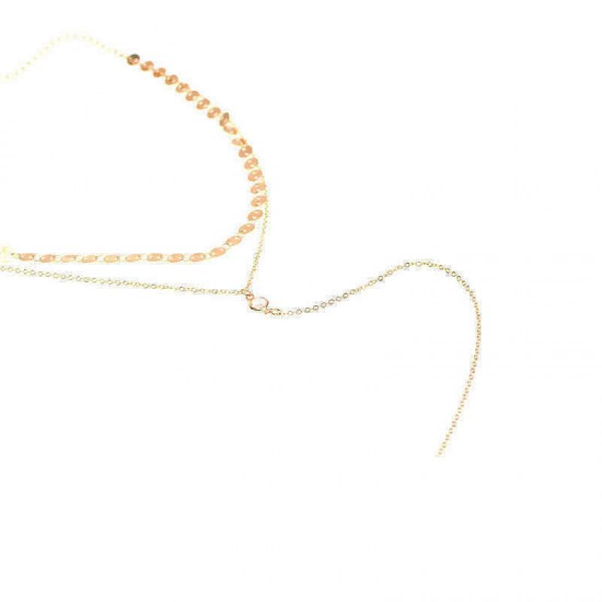 Simple Crystal Necklace Sequins Clavicle Chain Women Choker