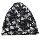 Skull Pattern Double Layers Headgear Beanie Hat Dual-Use Hip-Hop Dance Hat Scarf