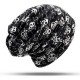 Skull Pattern Double Layers Headgear Beanie Hat Dual-Use Hip-Hop Dance Hat Scarf