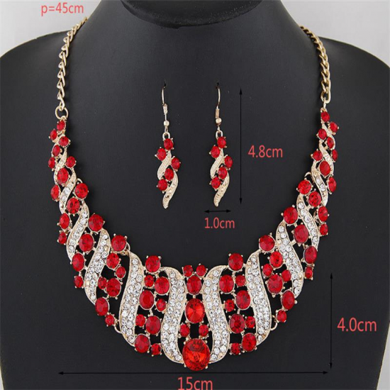 Statement Jewelry Set Colorful Rhinestone Corkscrew Spin Pendant Fashion Necklace Earrings for Women Statement Jewelry Set Colorful Rhinestone Corkscrew Spin Pendant Fashion Necklace Earrings for Women