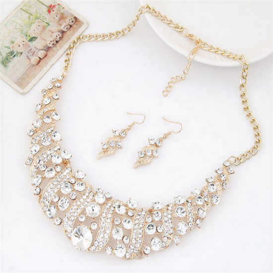 Statement Jewelry Set Colorful Rhinestone Corkscrew Spin Pendant Fashion Necklace Earrings for Women Statement Jewelry Set Colorful Rhinestone Corkscrew Spin Pendant Fashion Necklace Earrings for Women