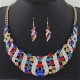 Statement Jewelry Set Colorful Rhinestone Corkscrew Spin Pendant Fashion Necklace Earrings for Women Statement Jewelry Set Colorful Rhinestone Corkscrew Spin Pendant Fashion Necklace Earrings for Women