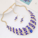 Statement Jewelry Set Colorful Rhinestone Corkscrew Spin Pendant Fashion Necklace Earrings for Women Statement Jewelry Set Colorful Rhinestone Corkscrew Spin Pendant Fashion Necklace Earrings for Women