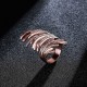 Streamline Irregular Rose Gold Gift Ring Elegant Engagement Ring Fine Jewelry for Women