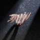 Streamline Irregular Rose Gold Gift Ring Elegant Engagement Ring Fine Jewelry for Women