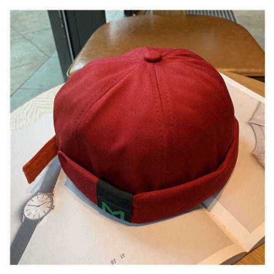 Street Hipster Landlord Hat Fashion Melon Hat Hip Hop Hat Casual Letter Brimless Hats