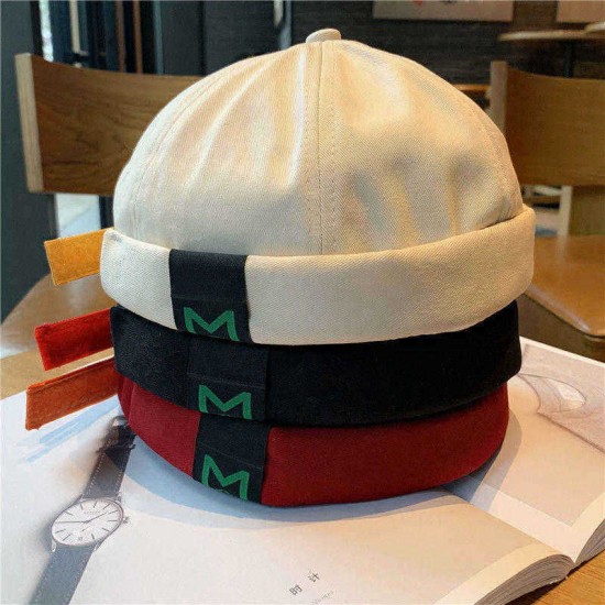 Street Hipster Landlord Hat Fashion Melon Hat Hip Hop Hat Casual Letter Brimless Hats