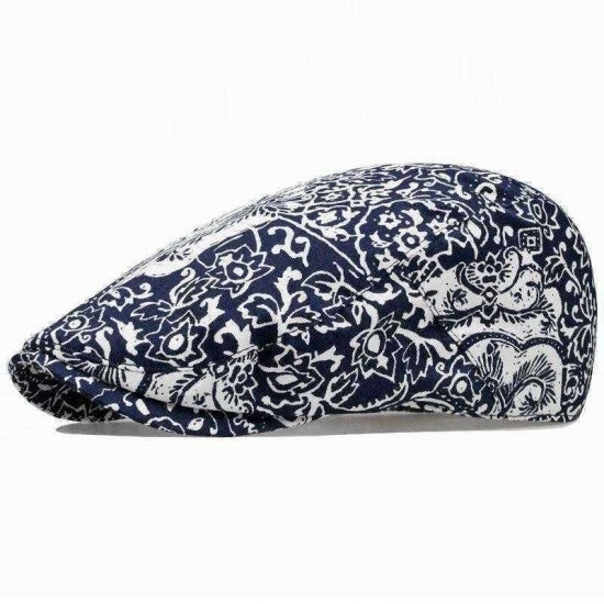 Summer Cool Caps Mysterious Chinese Style Totem Porcelain Prints Tide Fashion Beret Caps