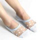 Summer Glass Crystal Silk Breathable Boat Socks For Women Thin Casual Short Socks